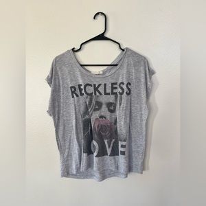 Forever21 Off the Shoulder Graphic Tee